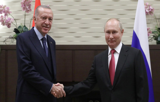 Президент Турции Тайип Эрдоган и президент РФ Владимир Путин