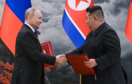 Президент РФ Владимир Путин лидер КНДР Ким Чен Ын