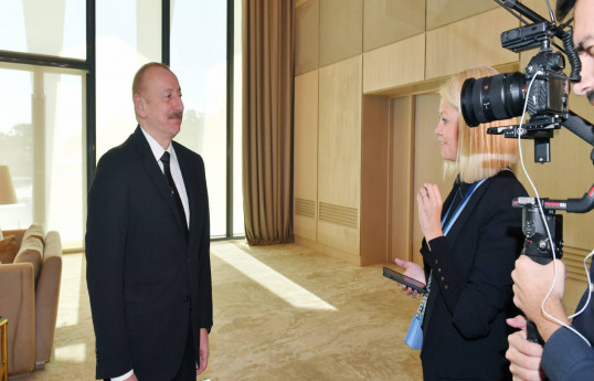 Президент Ильхам Алиев дал интервью телеканалу Euronews