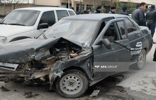 В северном регионе Азербайджана столкнулись два легковых автомобиля, есть пострадавшие - ФОТО 