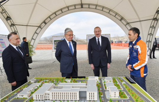 Президенты Азербайджана и Казахстана ознакомились с проектом строительства центральной районной больницы в Физули -ОБНОВЛЕНО 