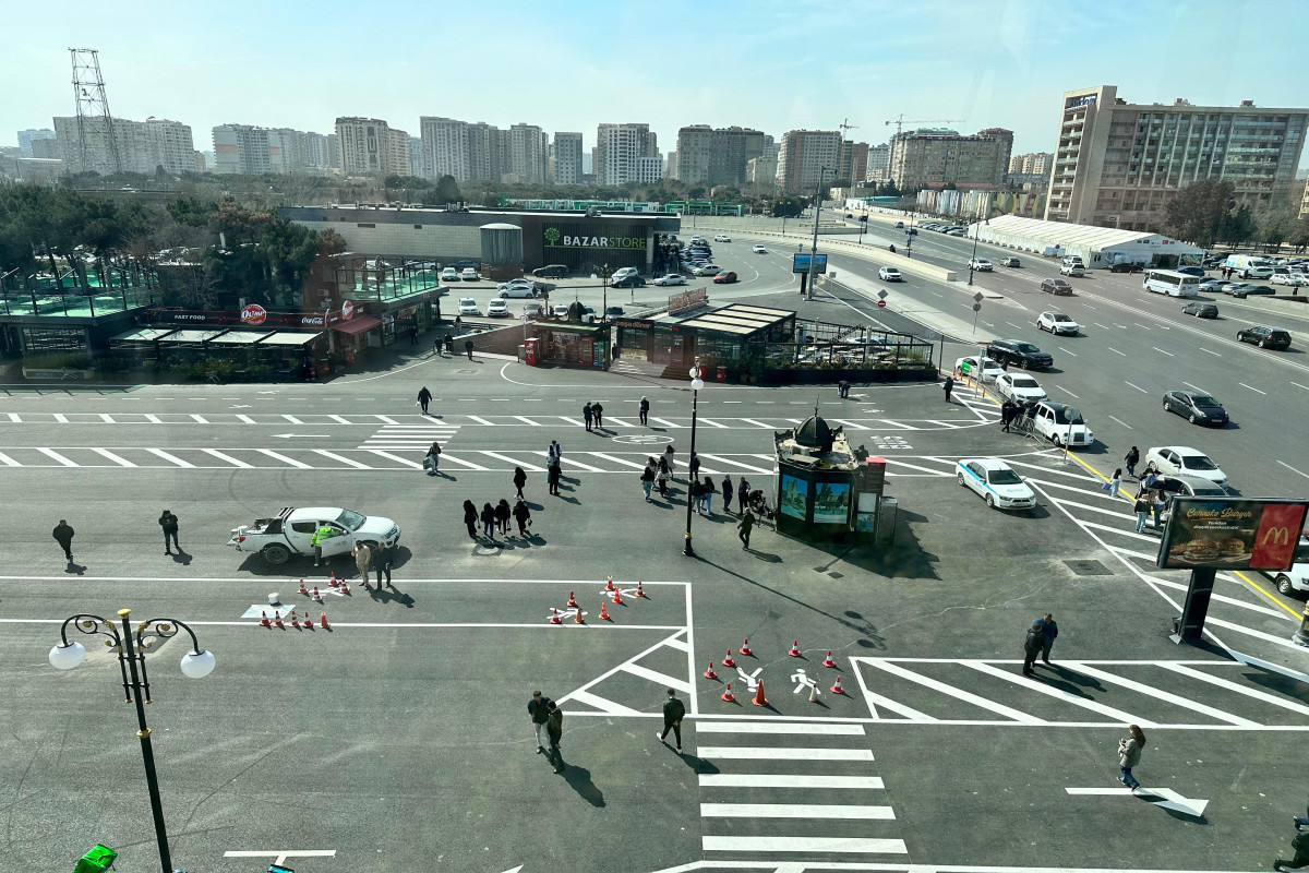 В Баку рядом со станцией метро «Гянджлик» создан центр транспортного обмена - ФОТО 