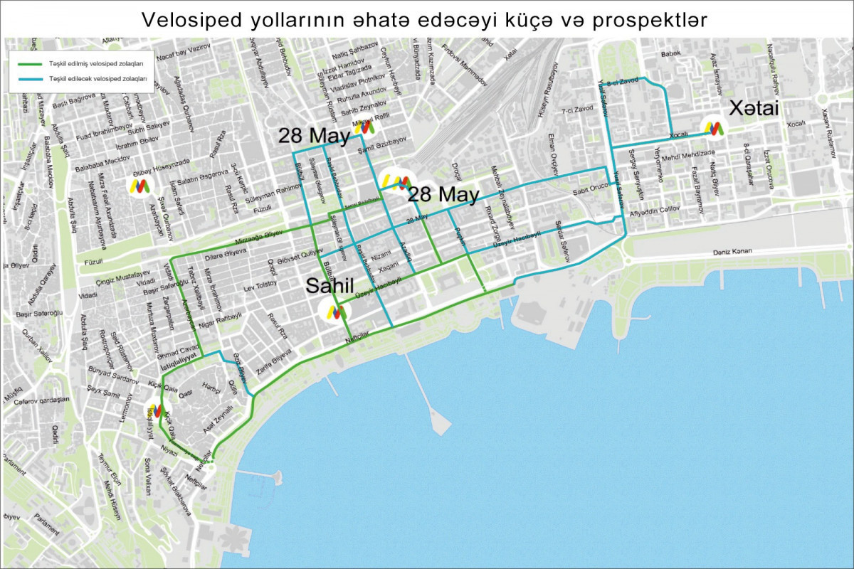 В Баку создана полоса для микромобильного транспорта протяженностью 6,5 км