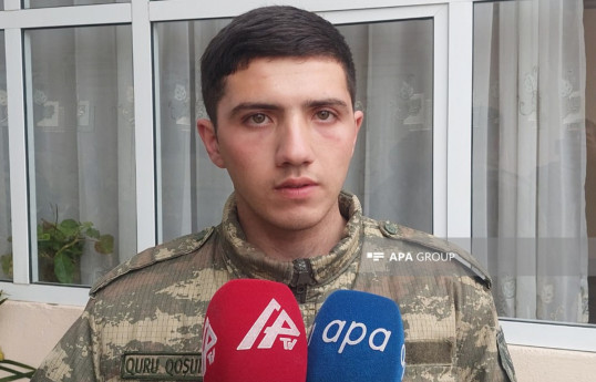 Азербайджанский военнослужащий, сбившийся с пути при неблагоприятных погодных условиях в Лачине, воссоединился с семьей