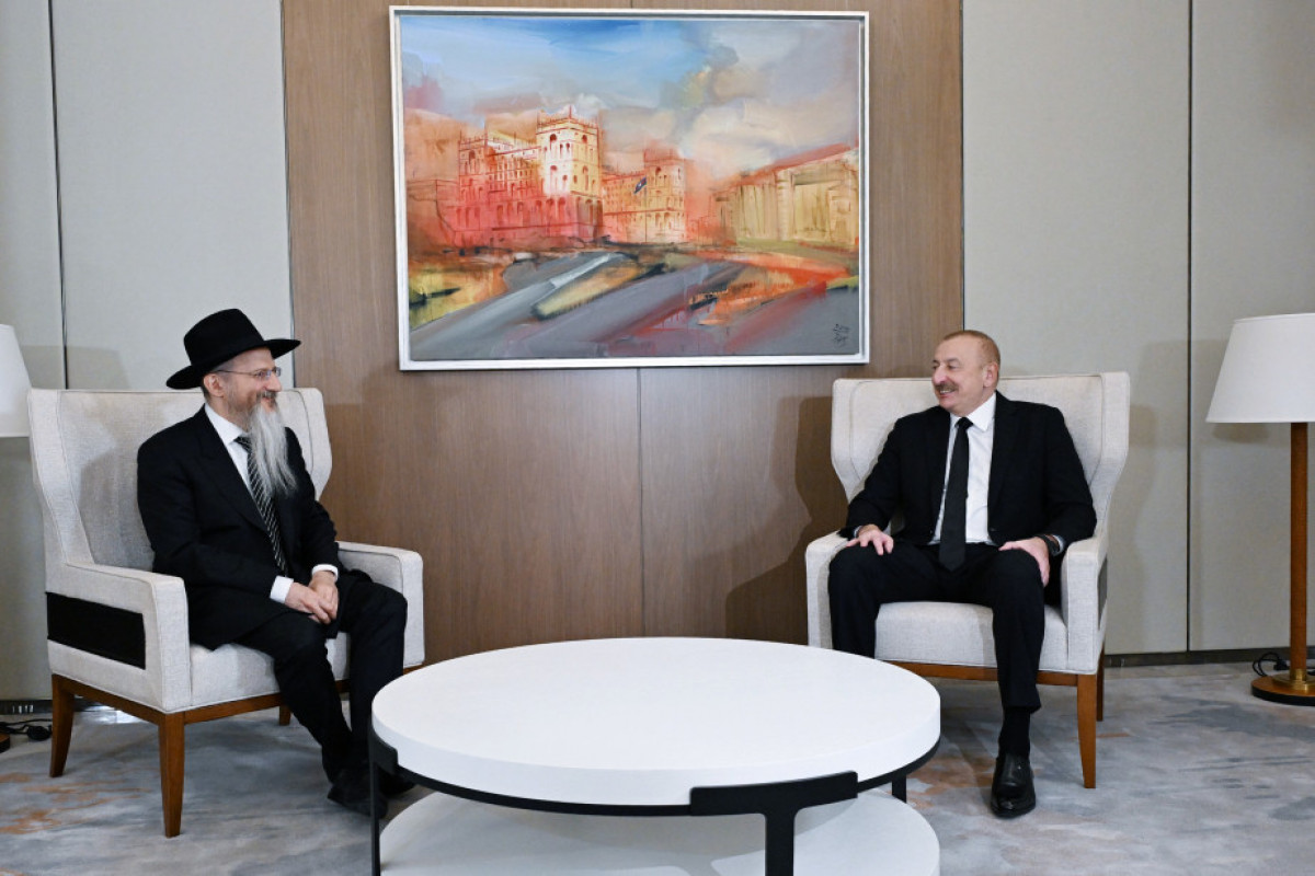 Президент Азербайджана принял главного раввина России - ОБНОВЛЕНО 
