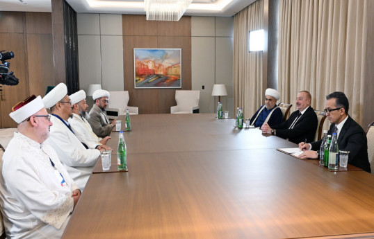 Президент Азербайджана принял делегацию религиозных лидеров государств-членов и наблюдателей ОТГ - ОБНОВЛЕНО 