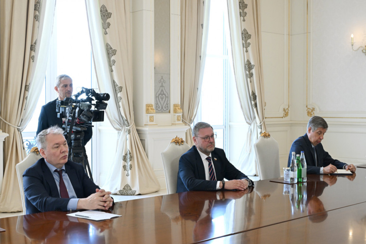Президент Азербайджана принял заместителя председателя Совета Федерации и председателя комитета Госдумы России - ОБНОВЛЕНО 