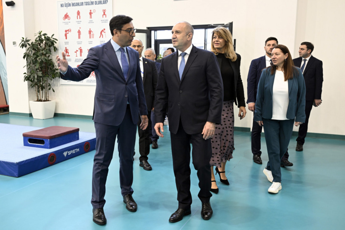 Президент Болгарии и его супруга ознакомились с Национальной гимнастической ареной в Баку