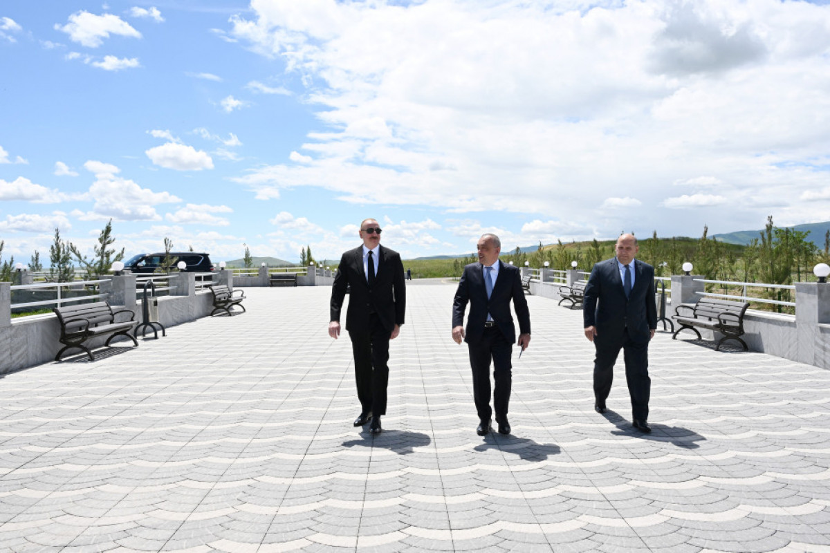 Президент Азербайджана принял участие в  открытии комплекса водохранилищ Конделенчай после  ремонта и реконструкции