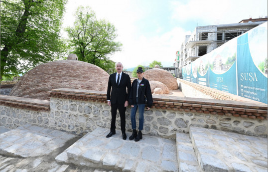 В Шуше состоялось открытие после реставрации бани «Ширин су»