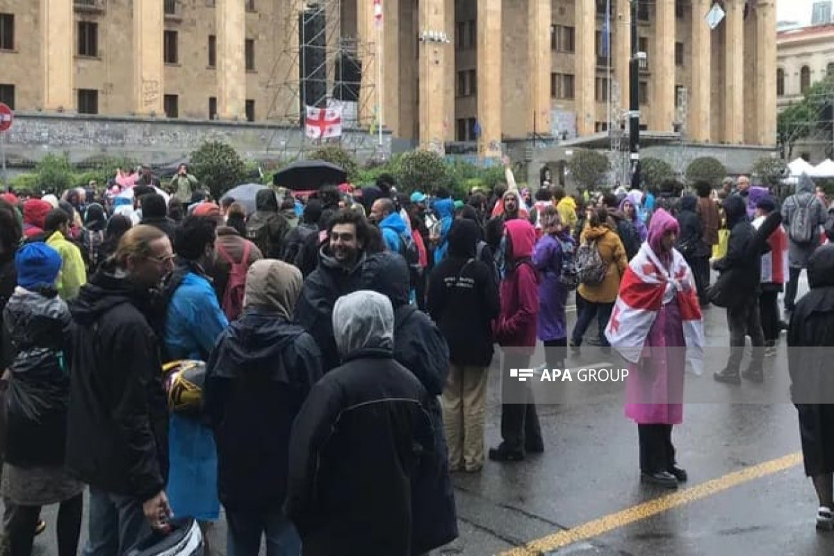 В Тбилиси возобновилась акция протеста против закона об «иностранном влиянии»