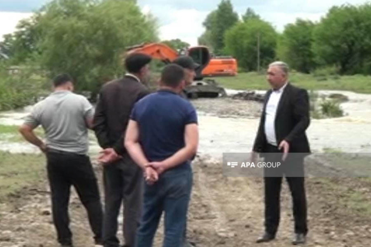 Кура вышла из берегов на территории Газахского района, подтоплены сельхозугодья - ФОТО 