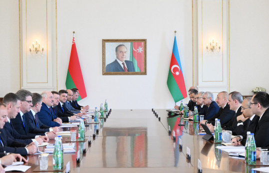 Состоялась встреча президентов Азербайджана и Беларуси в расширенном составе - ОБНОВЛЕНО-1 