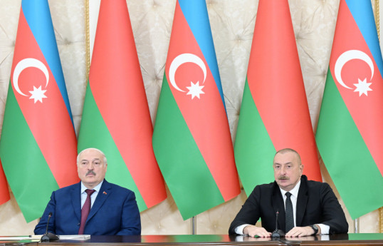 Президенты Азербайджана и Беларуси выступили с заявлениями для прессы - ОБНОВЛЕНО 1 