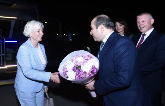 Председатель Сейма Латвии прибыла с официальным визитом в Азербайджан-ФОТО 