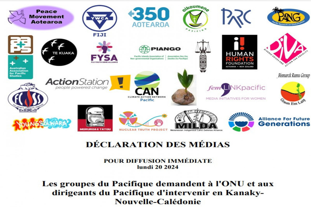 Тихоокеанские организации гражданского общества выступили с заявлением по Новой Каледонии