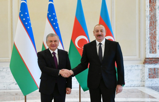 Президент Узбекистана Шавкат Мирзиёев, Президент Азербайджана Ильхам Алиев