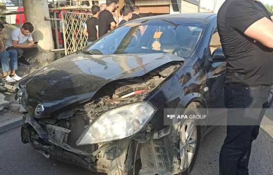 В Сумгайыте столкнулись два автомобиля,  трое пострадавших