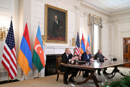Дональд Трамп, Ильхам Алиев и Никол Пашинян провели трехстороннюю встречу-ВИДЕО -ОБНОВЛЕНО 