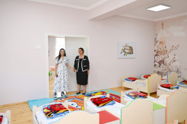 Лейла Алиева приняла участие в открытии яслей-детских садов в Шамахинском районе