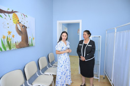 Лейла Алиева приняла участие в открытии яслей-детских садов в Шамахинском районе