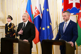 Президенты  Азербайджана и Словакии выступили с заявлениями для прессы-ОБНОВЛЕНО 