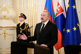 Президенты  Азербайджана и Словакии выступили с заявлениями для прессы-ОБНОВЛЕНО 