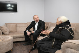 Президент Ильхам Алиев посетил поселок Кяркиджахан города Ханкенди