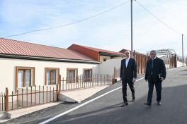 Президент Ильхам Алиев посетил поселок Кяркиджахан города Ханкенди