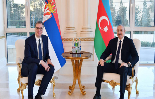 Президент Республики Сербия Александар Вучич, Президент Азербайджанской Республики Ильхам Алиев