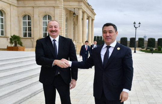 Президент Ильхам Алиев и Президент Кыргызской Республики Садыр Жапаров