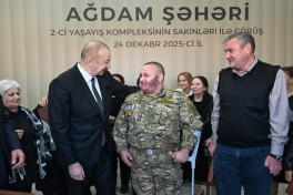 Президент Ильхам Алиев принял участие в открытии 2-го жилого комплекса в Агдаме и встретился с переселившимися сюда жителями - ОБНОВЛЕНО 