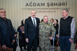 Президент Ильхам Алиев принял участие в открытии 2-го жилого комплекса в Агдаме и встретился с переселившимися сюда жителями - ОБНОВЛЕНО 