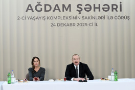 Президент Ильхам Алиев принял участие в открытии 2-го жилого комплекса в Агдаме и встретился с переселившимися сюда жителями - ОБНОВЛЕНО 