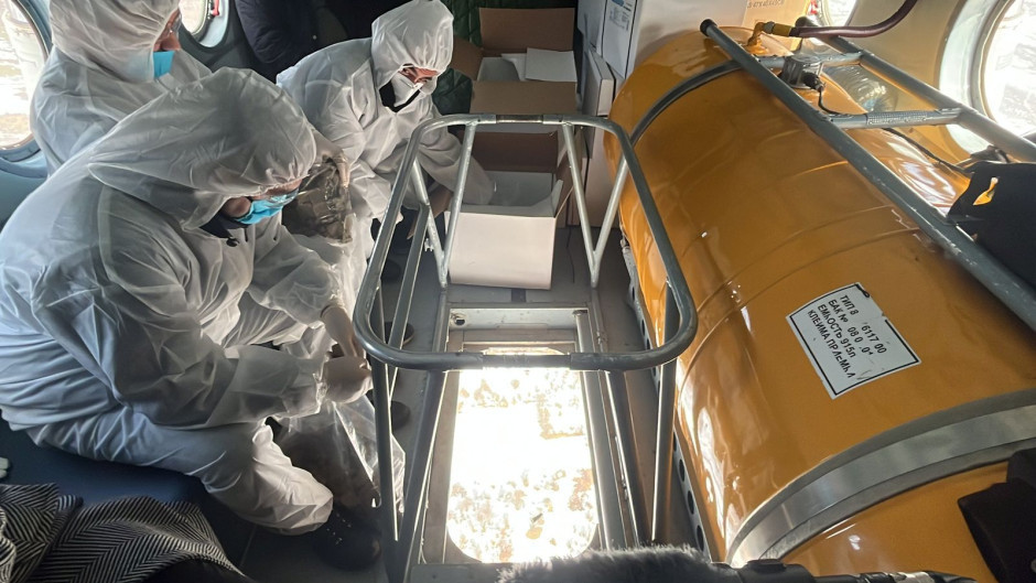 Посредством вертолета МЧС Азербайджана проведена очередная вакцинация диких животных -ВИДЕО 