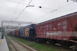 Состав с казахстанским зерном отправлен из Азербайджана в Армению - ОБНОВЛЕНО-1-ФОТО 