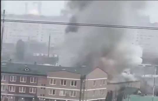 В Грозном по военному городку Росгвардии нанесён удар дроном