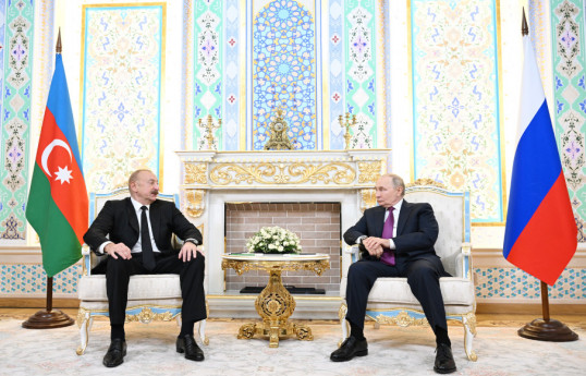 Встреча президентов Азербайджана и России
