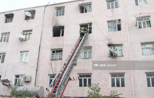 В Сумгайыте в жилом доме произошел пожар, спасены 3 человека
