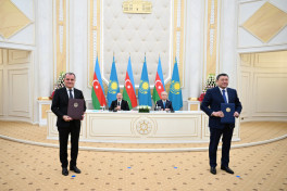 Обмен документами, подписанными между Азербайджаном и Казахстаном