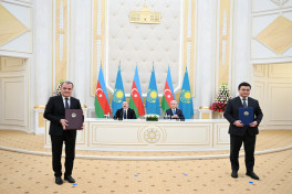 Обмен документами, подписанными между Азербайджаном и Казахстаном