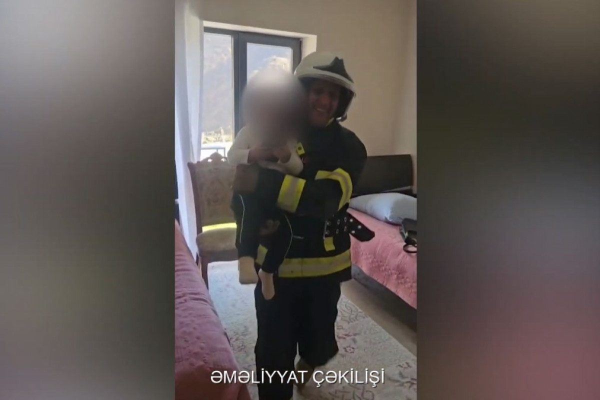 В Кяльбаджаре спасен ребенок, оставшийся за закрытой дверью в квартире-ВИДЕО 