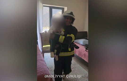 В Кяльбаджаре спасен ребенок, оставшийся за закрытой дверью в квартире-ВИДЕО 