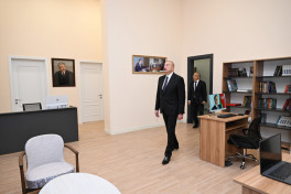 Президент Азербайджана принял участие в открытии Дома творчества имени Самеда Вургуна