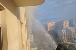 В Хырдалане произошел пожар в многоэтажном доме-ВИДЕО 