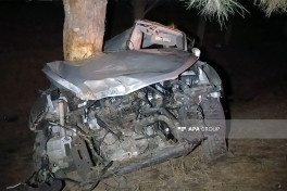 В Шамкире легковой автомобиль врезался в дерево, погибли два человека -ОБНОВЛЕНО-2-ФОТО 