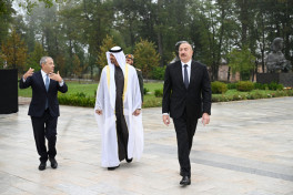 Президенты Азербайджана и ОАЭ  осмотрели в Шуше расстрелянные памятники-ФОТО 