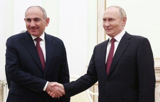 премьер-министр Армении Никол Пашинян, президент России Владимир Путин