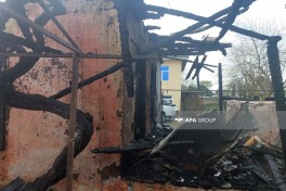В Масаллы сгорел дом, погибли дед и внук - ОБНОВЛЕНО-ФОТО 