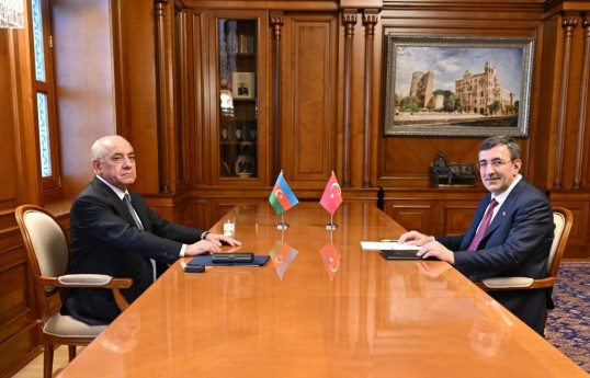 Премьер-министр Азербайджанской Республики Али Асадов, вице-президент Турции Джевдет Йылмаз